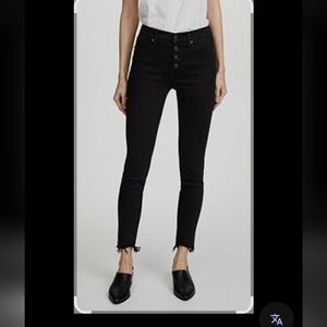 Madewell Black Button-Fly Skinny Jeans